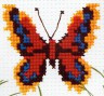 Набор для вышивки "Бабочка красно-желтая" 1 шт. ("РС студия" 530) 7см х 7.5см