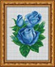 Набор для вышивки "Голубые розы" 1 шт. ("Lutars" №127) 15см х 19см
