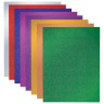 Картон цветной голографический, "золотой песок" 8 цветов блистер 8 шт. (BRAUBERG 124755) 210мм х 297мм