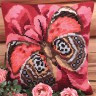 Набор для вышивки "Элегантная бабочка" подушка 1 шт. ("Collection D'Art" 5078) 40см х 40см