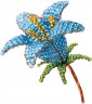 Набор для бисероплетения Цветок из бисера "Голубой колокольчик" блистер 1 шт. ("клеvер" 05-607) 4.5см х 4см