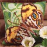 Набор для вышивки "Зеленая бабочка" подушка 1 шт. ("Collection D'Art" 5080) 40см х 40см