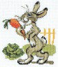 Набор для вышивки "Зайка с морковкой" 1 шт. ("Кларт" 6-068) 13см х 11см