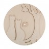 Заготовка для декорирования Часы "Кошки у дерева" 1 шт. ("Mr. Carving" ВД-350) 30см фанера