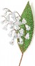 Набор для бисероплетения Цветок из бисера "Нежный ландыш" блистер 1 шт. ("клеvер" 05-608) 6.5см х 3см