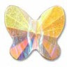 Бусины стеклянные цветные бабочка туба 12 шт. ("Сваровски" 5754) 6мм