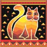 Набор для вышивки "Мистический кот" 1 шт. ("Panna" Ф-0150) 21.5см х 21.5см