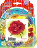 Набор для бисероплетения Цветок из бисера "Алая роза" блистер 1 шт. ("клеvер" 05-602) 4.5см х 4.5см