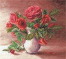 Набор для вышивки "Красные розы в белом кувшине" 1 шт. ("Panna" Ц-1153) 31см х 30см