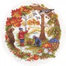 Набор для вышивки "Осенние хлопоты" 1 шт. ("Panna" Д-1390) 24см х 26см