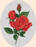 Набор для вышивки "Трио алых роз" 1 шт. ("Panna" Ц-0053) 21см х 30см