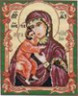 Канва с рисунком "Икона Федоровская" 1 шт. (759) 24см х 30см