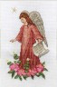 Набор для вышивки "Ангел в лилиях" 1 шт. ("Panna" Ф-0676) 16.1см х 25.2см