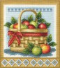 Набор для вышивки "Корзинка с яблоками" 1 шт. ("Panna" Н-1151) 21.5см х 23см