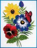 Набор для вышивки "Цветы" 1 шт. ("Janlynn" 004-0852) 12.7см х 17.8см