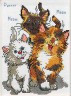 Набор для вышивки "Три кошки" 1 шт. ("Janlynn" 038-0208) 12.7см х 17.8см