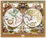 Набор для вышивки "Старинная карта мира" 1 шт. ("Janlynn" 015-0223) 45.7см х 38.1см