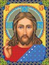 Канва с рисунком "Христос Спаситель" для вышивания бисером формат А4 1 шт. (БИС 9001) 21см х 29.7см