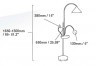Лампа-торшер напольная c лупой и держателем образцов 1 шт. ("Daylight" E21098) 130мм