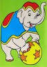 Набор для раскрашивания цв.песком "Слон в цирке" блистер 1 шт. ("Mr. Painter" KBK/S)
