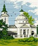 Канва с рисунком "Церковь" 1 шт. (481) 16см х 20см