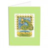 Набор для вышивки "Год Змеи" открытка 1 шт. ("Panna" ВГ-0864) 9см х 11см