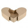 Заготовка для декорирования "коробочка-сердце" 1 шт. ("Love2Art" PAM-059) 16.5см х 15см х 5см папье-маше