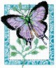 Набор для вышивки "Бабочка лиловая" 1 шт. ("Кларт" 5-055) 14см х 11см