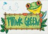 Набор для вышивки "Зеленые мысли от лягушки" 1 шт. ("Dimensions" 65098) 18см х 13см
