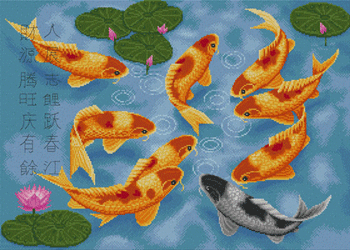 Набор для вышивки "Рыбки счастья" 1 шт. ("Pinn" 37-Y) 50.8см х 36.8см