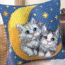 Набор для вышивки "Котята на луне" (подушка) 1 шт. ("Vervaco" 1200/776) 40см х 40см