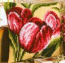 Набор для вышивки "Весенние тюльпаны" (подушка) 1 шт. ("Vervaco" 1200/983) 40см х 40см