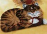 Набор для вышивки "Кот с клубком" (ковер) 1 шт. ("Vervaco" 2566/37.050) 70см х 50см