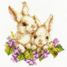 Набор для вышивки "Крольчата" 1 шт. ("Алиса" 1-11) 15см х 16см