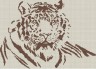 Набор для вышивки "Тигр" бежевые тона 1 шт. ("М.П.Студия" нв 124) 31см х 43см