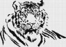Набор для вышивки "Тигр" черно-белые тона 1 шт. ("М.П.Студия" нв 125) 31см х 43см