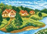 Канва с рисунком "Дачный поселок" 1 шт. (941) 16см х 20см