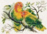 Канва с рисунком "Попугай на ветке" 1 шт. (444) 24см х 35см