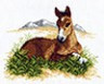 Канва с рисунком "Конь в траве" 1 шт. (564) 24см х 35см