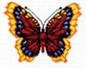 Канва с рисунком "Бабочка желто-красная " 1 шт. (509) 20см х 22см