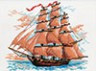 Канва с рисунком "Корабль" 1 шт. (364) 24см х 30см