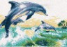 Канва с рисунком "Дельфины" 1 шт. (456) 33см х 45см