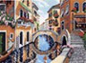 Канва с рисунком "На улицах Венеции" 1 шт. (527) 33см х 45см
