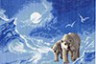 Канва с рисунком "Северные медведи" 1 шт. (531) 33см х 45см