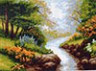 Канва с рисунком "Ручей в лесу" 1 шт. (620) 33см х 45см