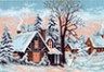 Канва с рисунком "Зима" 1 шт. (654) 33см х 45см