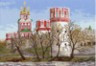 Канва с рисунком "Новодевичий монастырь" 1 шт. (915) 33см х 45см