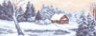 Канва с рисунком "Зимний домик" 1 шт. (785) 22см х 45см
