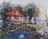 Канва с рисунком "Дом у озера" серия 10.000 1 шт. (Collection D'Art 10380) 40см х 50см