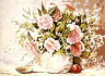 Канва с рисунком "Нежные розы" серия 11.000 1 шт. (Collection D'Art 11382) 50см х 60см